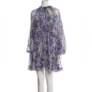 Zimmermann Botanica Drawn Silk Mini Dress